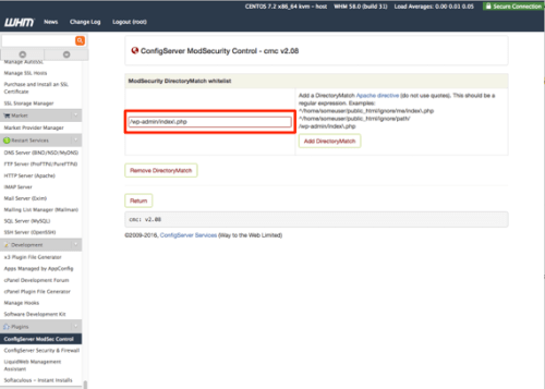 directory path entered and highlighted