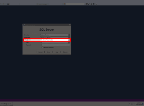 ssql server authentication