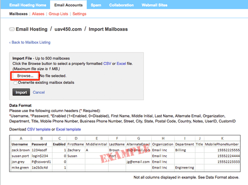 gif showing browse button