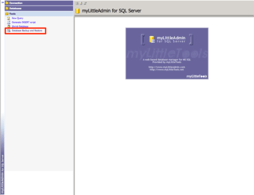 backup and restore highlighted