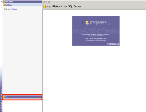 tools link highlighted