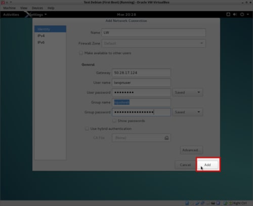 add button highlighted
