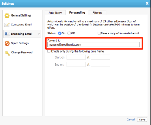 choosing forwarding addresses