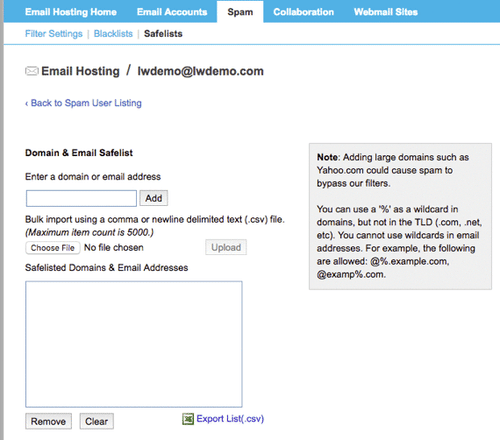 gif showing email address added