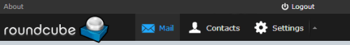 webmail top of screen icons