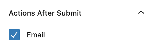 Kadence Form Block Email Action After Submit settings detail (Screenshot)