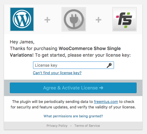 enter license key