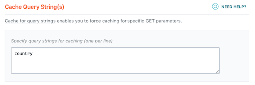 Cache Query Strings