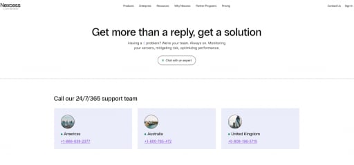 24/7/365 support available from Nexcess.