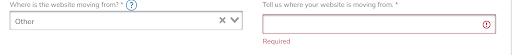 Where is the Website Moving From