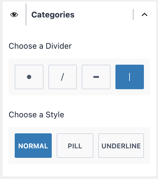 Categories Item
