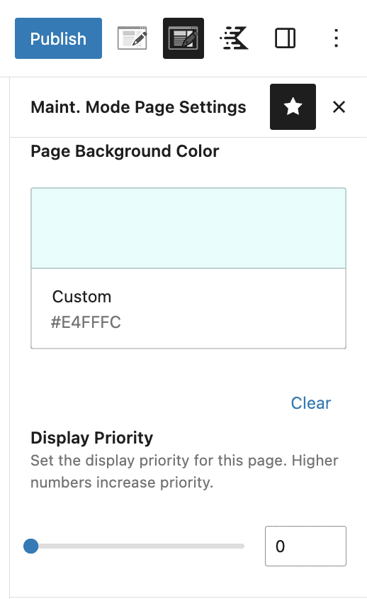 Background settings