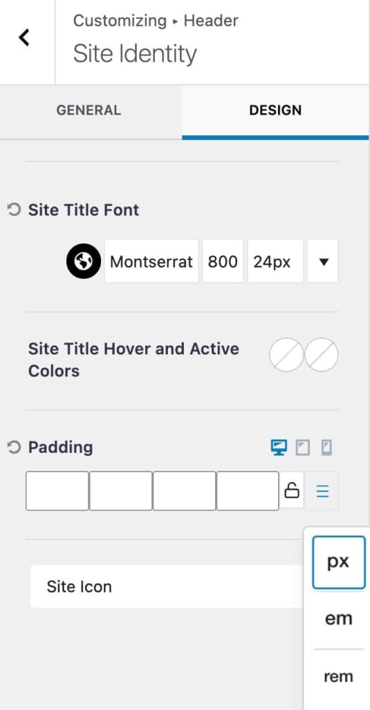 Changing Theme Measurements