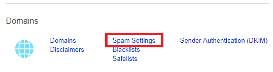 filter settings link highlighted
