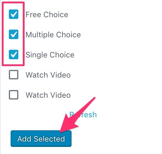 Add multiple questions via LearnDash quiz builder