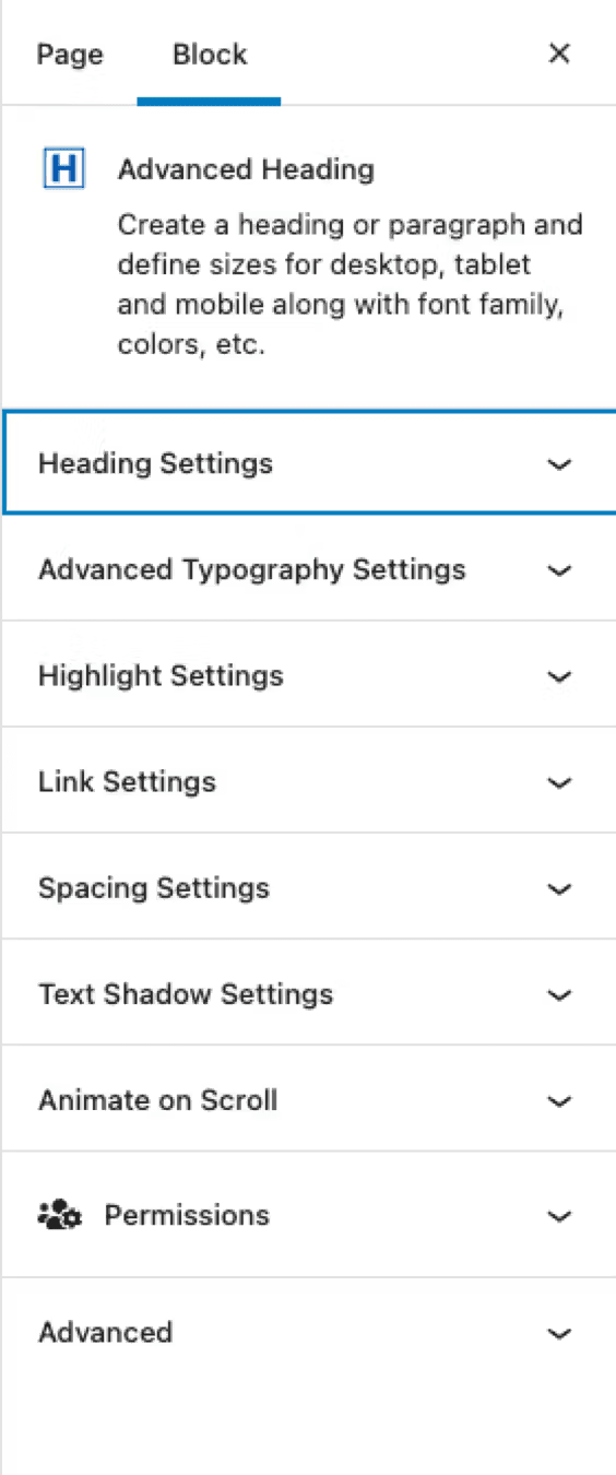 customize wordpress block