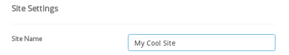 site name and description
