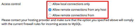 access control section highlighted