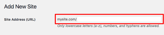 site address