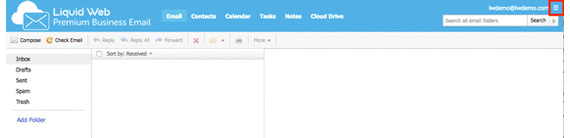 gif showing menu button highlighted and settings link