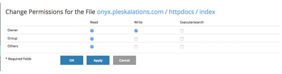 gif showing permissions changed