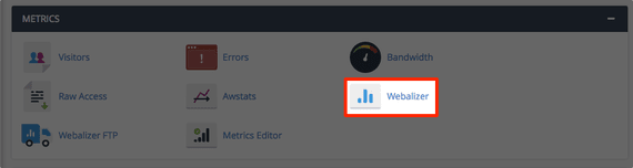 webalizer button highlighted