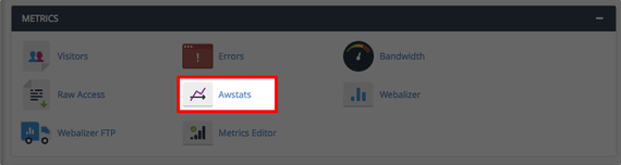awstats button highlighted