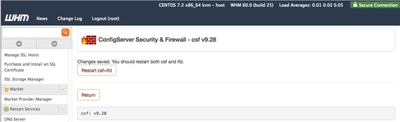 restart csf and lfd