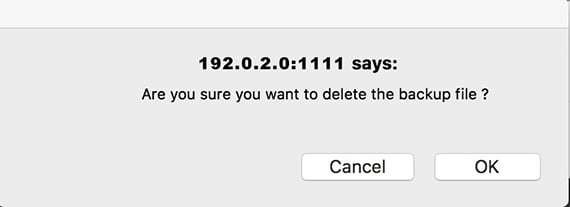 confirm delete popup