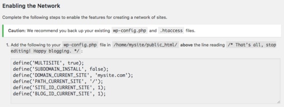 wp-config file information