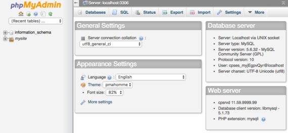 php admin home