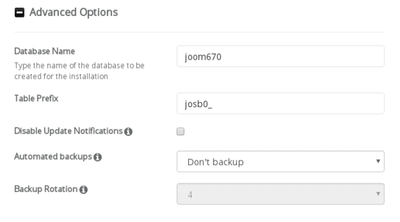 advanced settings interface