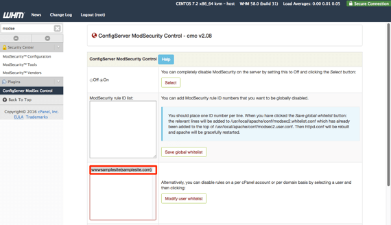domain highlighted