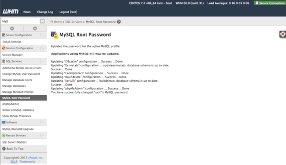 password change success home