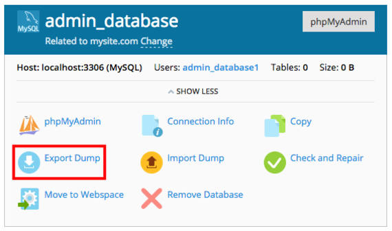 export dump highlighted