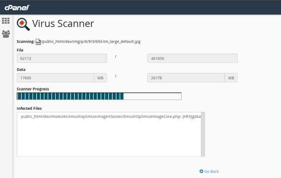 virus scanner running