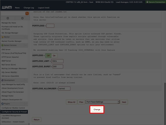 save button highlighted