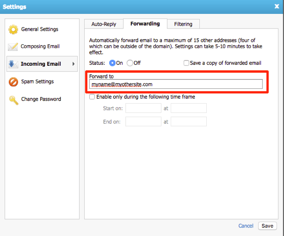 choosing forwarding addresses
