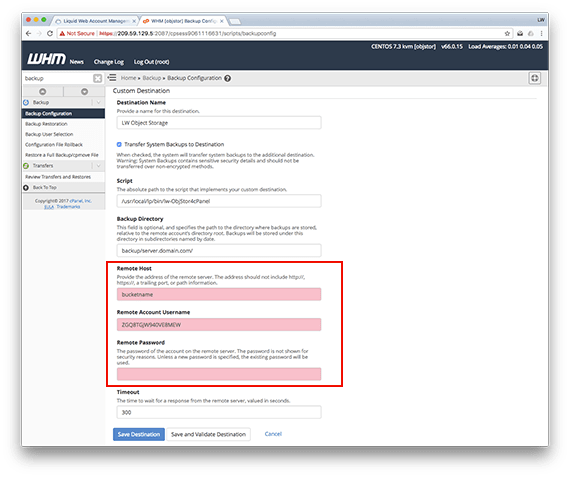 configuration settings