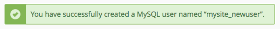 user added success message