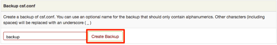 backup named and create button highlighted