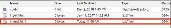 Added file highlighted in list
