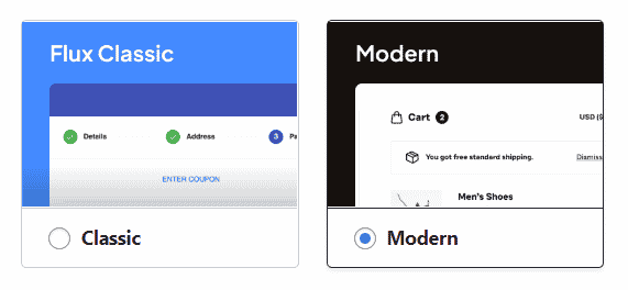 Flux Checkout templates