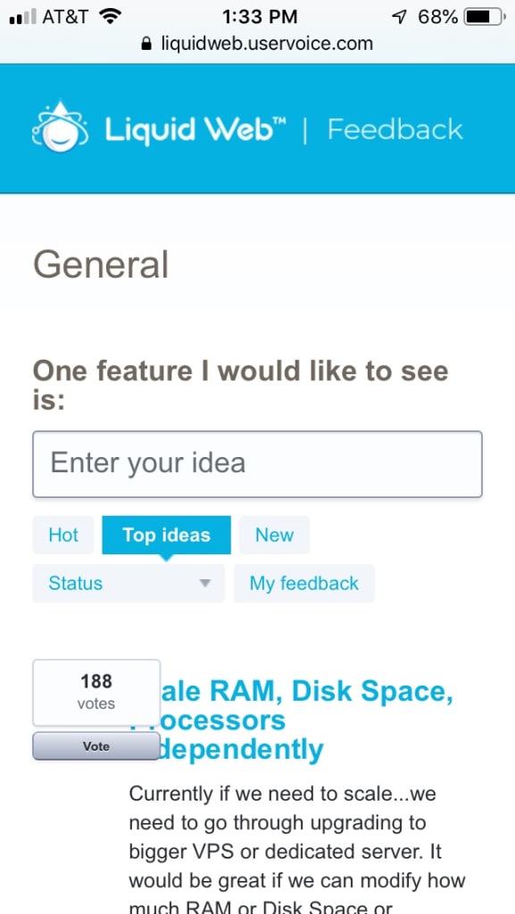 feedback home page