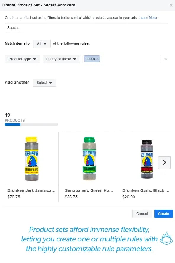 Product set example