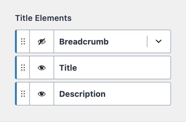Archive Layout - Title Elements