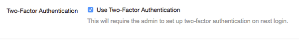 two factor authorization checked