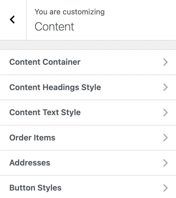 Content Settings