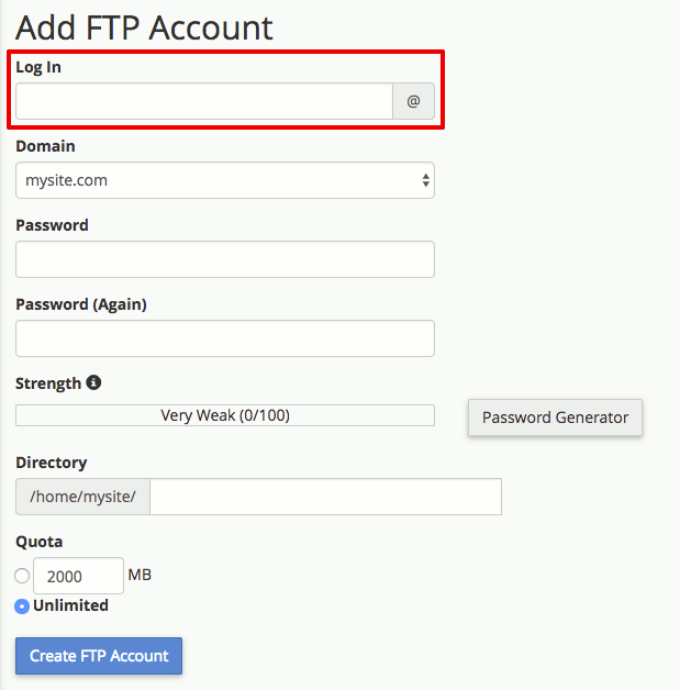adding a username