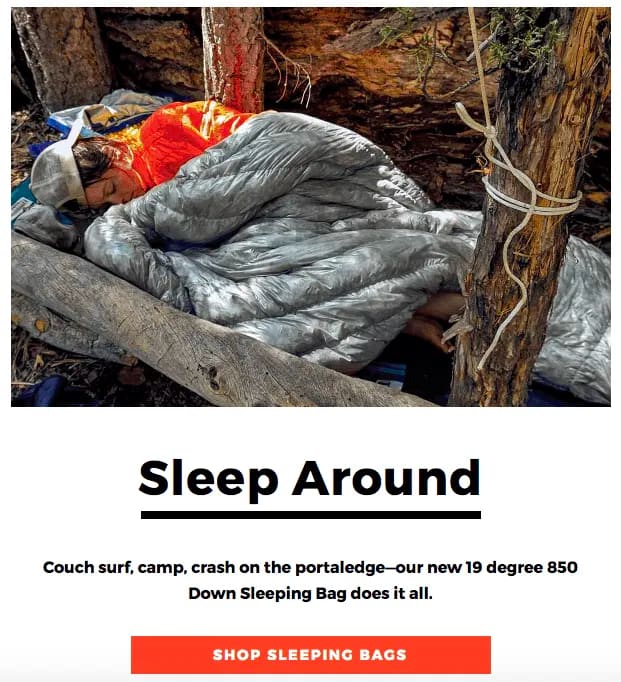 Patagonia email example